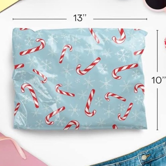 10 POLYMAILERS - CANDY CANE - Picture 2 of 2